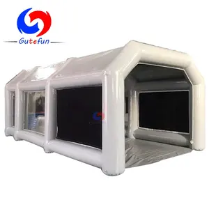 Outdoor Mobile car paint inflates workstation Portable moving inflatable spray booth for sale