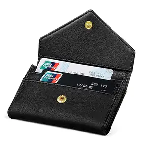 Genuine leather card holder sleeves Wallet Credit Card Holder Name Card Case Front Pocket Wallet for Ladies