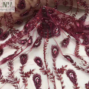 Nanyee Dệt May 3D Luxury Wedding Bridal Vải Thêu - Product Image 4