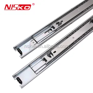 Nisko heavy duty 3 falten teleskop kugellager stahl metall schublade slide schiene