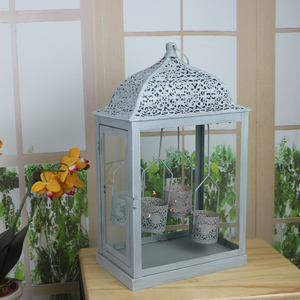 25*14,8 * H41cm <span class=keywords><strong>antiguo</strong></span> <span class=keywords><strong>Mini</strong></span> marroquí creativa Retro de vidrio de hierro casa decoración de arte gráfico vela linterna - Product Image 5