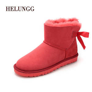 <span class=keywords><strong>Botas</strong></span> <span class=keywords><strong>de</strong></span> nieve <span class=keywords><strong>de</strong></span> piel <span class=keywords><strong>de</strong></span> oveja para mujer y niña, cálidas, suaves, <span class=keywords><strong>baratas</strong></span>, a la moda - Product Image 6