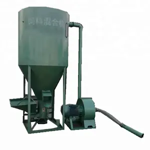 Automatic animal poultry feed grinding and mixing machine