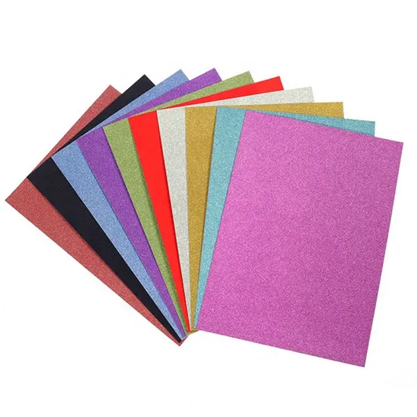 Raco Ücretsiz örnek renkli A4 glitter kart parlak kağıt DIY dekorasyon için