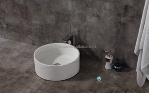 K-S1006 Hotel <span class=keywords><strong>villar</strong></span> blanco piedra resina doble cuarto de baño fregadero de auto-limpieza - Product Image 4