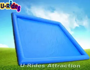 Kinderen Water Spel 12 Meter Grote Outdoor Vierkante Blauwe Pvc Water Zwembad Commerciële Opblaasbare Zwembad Voor Paddle Boot