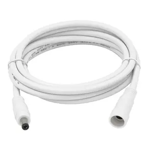 Kabel Ekstensi Adaptor Daya, Kabel Ekstensi Adaptor Daya 6Ft 2.1Mm X 5.5Mm DC 18AWG untuk Kamera Berkabel LED 12V 24V