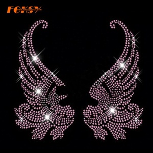 Đôi cánh thiên thần sửa chữa nóng Rhinestone <span class=keywords><strong>Motif</strong></span> cho t Áo sơ mi, áo len, ô - Product Image 5