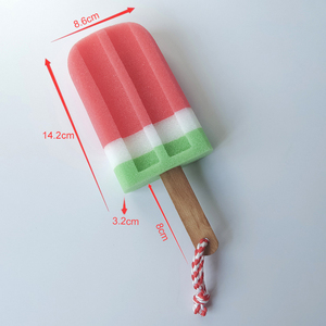 Red Ice Cream Shape Soft Bath <strong>Shower</strong> <strong>Sponge</strong> With Handle/Bath <strong>Shower</strong> <strong>Sponge</strong> - Product Image 2