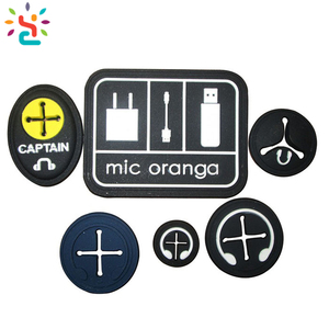 School Backpack <strong>Earphone</strong> <strong>Port</strong> <strong>PVC</strong> <strong>Rubber</strong> <strong>Patch</strong> Wholesale Custom Decorative <strong>PVC</strong> <strong>Rubber</strong> <strong>Patch</strong> for Waist Bags - Product Image 3