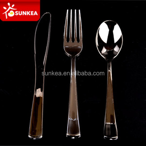 Ensemble de <span class=keywords><strong>fourchette</strong></span> et de couteaux jetables, 24 pièces, couverts en <span class=keywords><strong>plastique</strong></span> et en <span class=keywords><strong>argent</strong></span>, articles de table jetables, Support de petits moyens et grands Shanghai Sunkea - Product Image 1