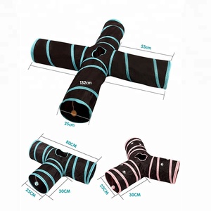 Gmtpet Luxe Klassieke Moderne Cartoon Milieuvriendelijk Polyester Interactieve Boor Kauwemmer Niet Opvouwbare Trainingstunnel Voor Katten - Product Image 3