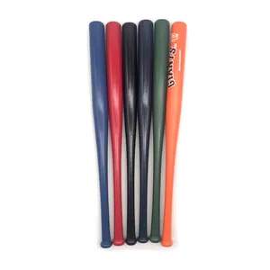 OEM custom logo navy blue green red orange pink white natural color 18'' wood mini baseball bat wholesale for promotion