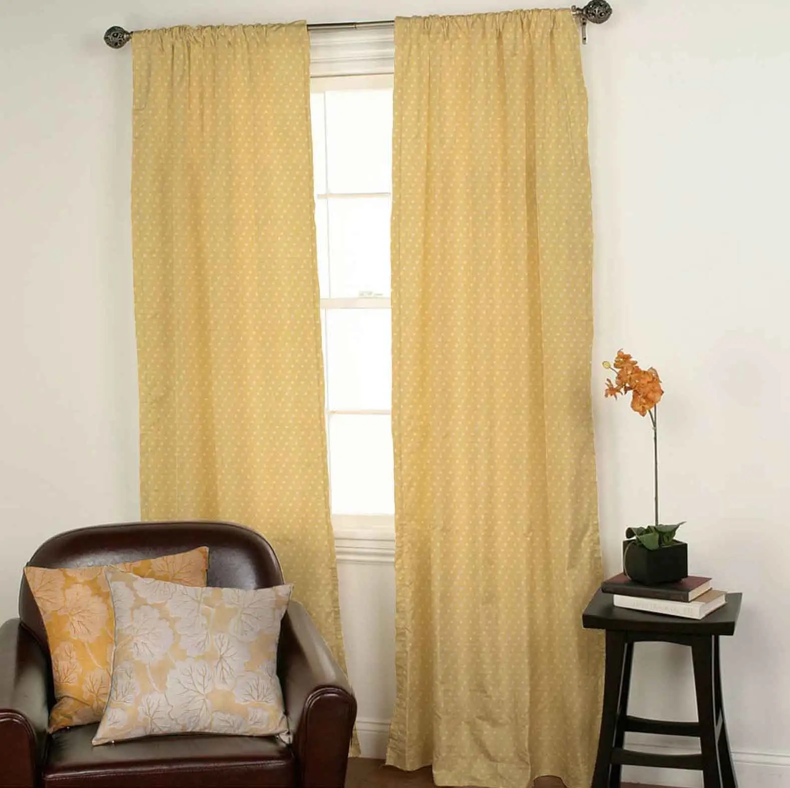 Custom color stain polyester chenille blackout curtain