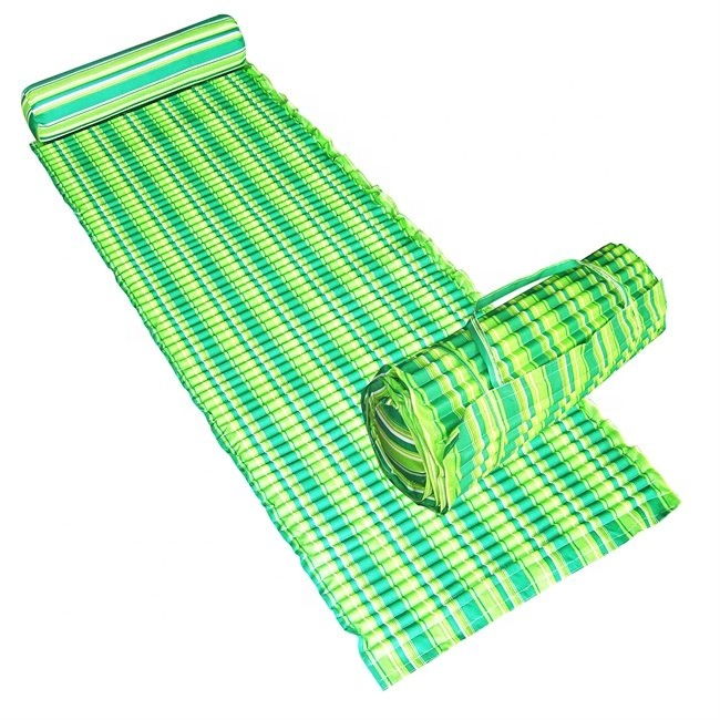 Tricot retrousser tapis de plage avec oreiller pour l'été et L'automne pour adultes et enfants