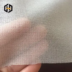 Commercio all'ingrosso interlining magazzino indumento fodera di cotone bianco grigio tricot greige tessuto