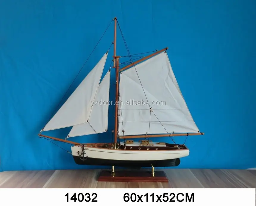 Modelo de navio de vela clássico, campeão mundial, artesanato, material de madeira, 2 tamanhos diferentes para venda