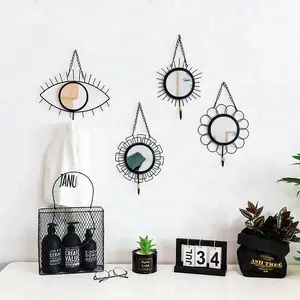 Современный декоративный черный глаз, металлическое настенное зеркало, набор для декора, китайская фабрика по производству металлических изделий