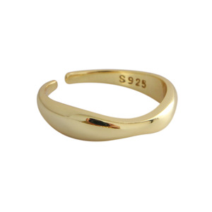 <span class=keywords><strong>Anello</strong></span> Aperto da Donna con Design a <span class=keywords><strong>Onda</strong></span> in <span class=keywords><strong>Argento</strong></span> Sterling 925 - Product Image 3
