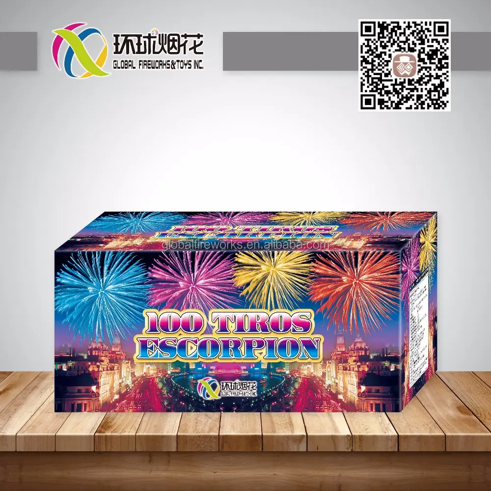 GFCC30100-B 100Tiros 1.4G Fireworks Ce Class F4 UN0336 For Outdoor Happiness Celebration