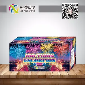GFCC30100-B 100 Fuochi D'artificio di Tiros 1.4G Ce Classe F4 UN0336 Per Esterno Felicità Celebrazione