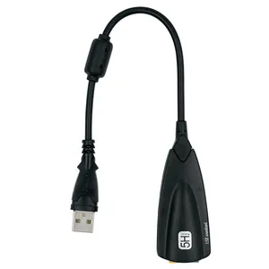 고품질 5Hv2 USB2.0 가상 7.1 채널 3D 외부 사운드 카드 어댑터 드라이버 스틸 사운드