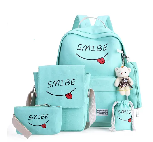 Hight Kwaliteit School Rugzak Canvas Tas Voor Meisjes