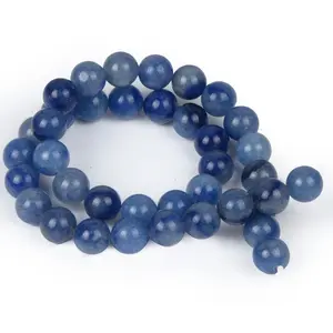 Wholesale Yiwu Round loose Natural Blue Aventurine Beads