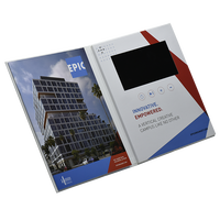 Panneau de Promotion A4 de 5 ou 7 pouces, écran Lcd, couverture rigide, livret vidéo, carte d'invitation pour la publicité