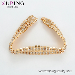 75673 Xuping Vergoldetes Armband mit Strass und Modeschmuck Damen armband - Product Image 3