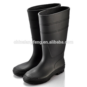 Negro industriales <span class=keywords><strong>de</strong></span> pvc <span class=keywords><strong>rodilla</strong></span> botas goma <span class=keywords><strong>de</strong></span> mascar w-6036b - Product Image 3