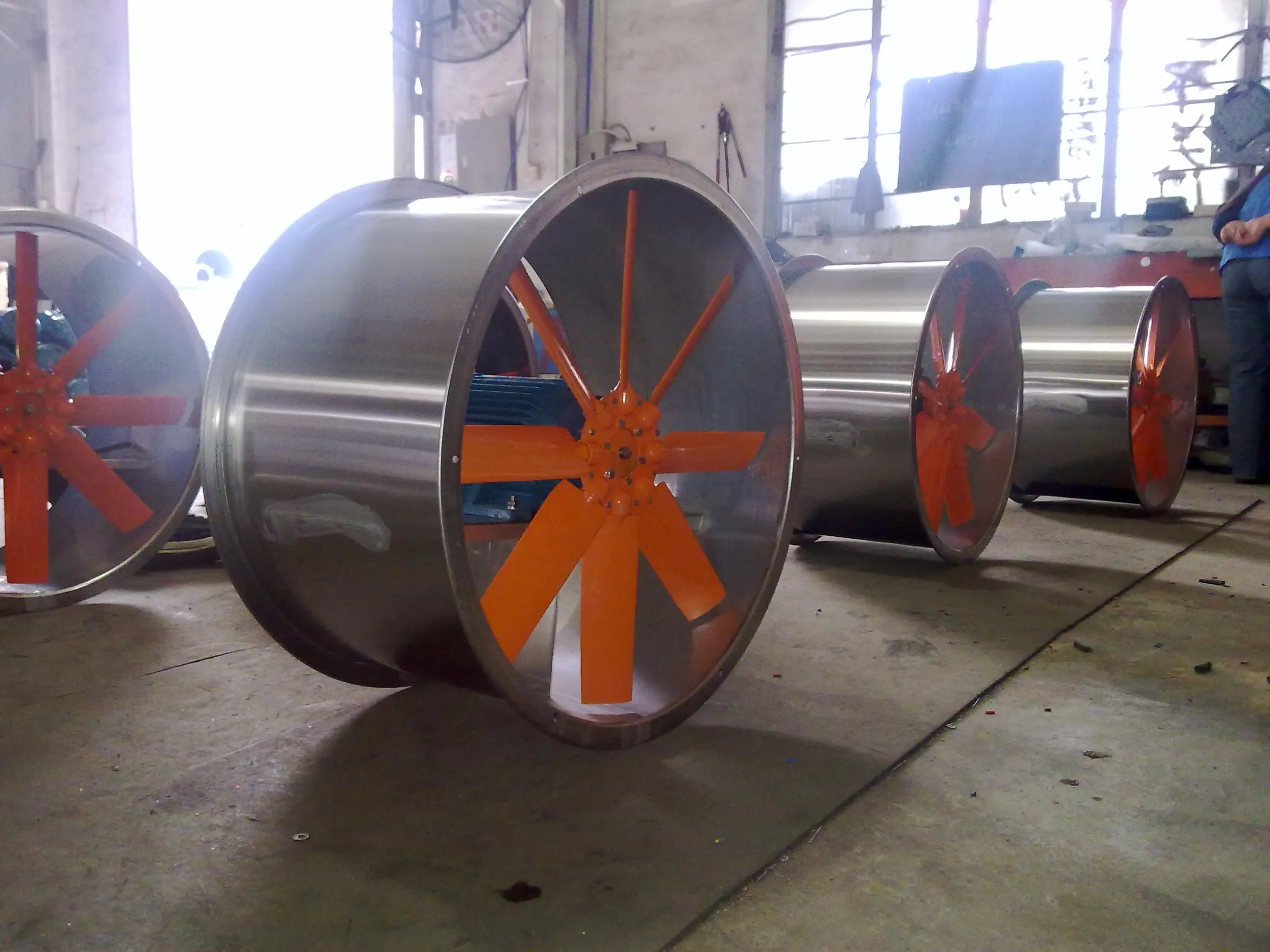 500mmステンレス鋼/アルミニウムブレード羽根軸流ファンとアルミニウムファンブレード軸流ファン