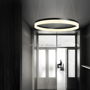 Pendentif rond moderne en métal et acrylique avec anneau LED pour salle à manger îlot <span class=keywords><strong>de</strong></span> cuisine - Product Image 3
