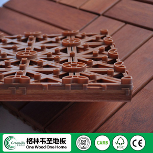 Carreaux de sol en bois dur de couleur naturelle, utilisation en extérieur, 10 pièces - Product Image 4