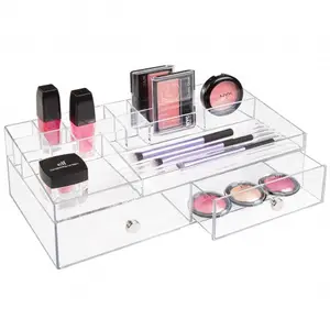 Clear and factory price acrylic makeup drawer organizer
