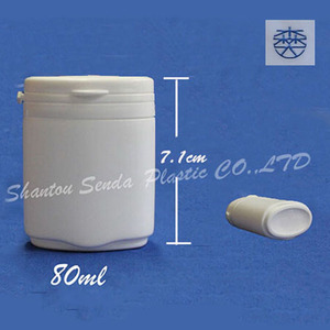 80ml PE PET Plastic Bottle with Tear-off Cap for Medicine Packing Factory Supply Pill/<strong>Tablet</strong>/Capsule <strong>Container</strong> - Product Image 2