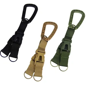 Tactical Backpack Hook D-ring Quick Release Gear Webbing Keychain Clip Nylon Buckle Belt Key Ring Holder Outdoor using
