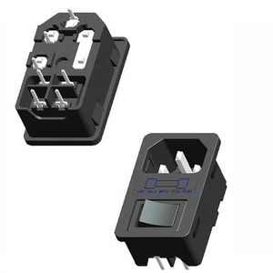 IEC <strong>Ac</strong> Power <strong>Supply</strong> <strong>Socket</strong> C14 Connector Male <strong>Plug</strong> with Overload protection <strong>Receptacle</strong> Appliance <strong>Inlet</strong> with <strong>Fuse</strong> Switch for Pcb - Product Image 1