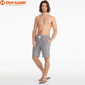 Pantaloncini <span class=keywords><strong>Casual</strong></span> in lino di cotone di qualità di marca stile <span class=keywords><strong>Bermuda</strong></span> traspirante con elastico in vita a metà vita tessuto ecologico - Product Image 6