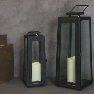 <span class=keywords><strong>Lanterne</strong></span> <span class=keywords><strong>solaire</strong></span> à bougie suspendue en métal noir imperméable pour la décoration de jardin - Product Image 3