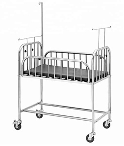 Suavemente mueva Hospital utiliza acero inoxidable carrito de bebé - Product Image 1