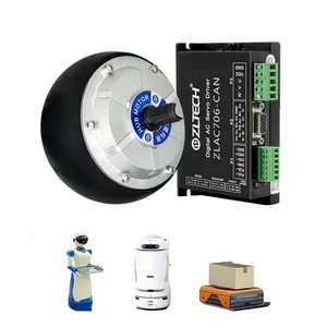 ZLTECH Electric Wheel Motor Kit Built-in 1024 Encoder Brushless DC Single Shaft 4.5 Inch 24V Hub Motor Kit For Serve Robot