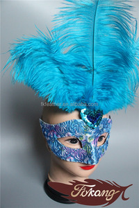 Comercio al por mayor Tela Del Ajuste Grande Máscara de Plumas de Avestruz Para la despedida de Soltera de Suministros - Product Image 4