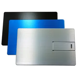 Metal Credit Bank Card Shape USB flash Drive custom lgoo usb business card gift flash memory