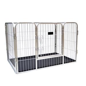 Nicro — parc à 4 panneaux pour animal de compagnie, stylo, clôture de jeu pour chiot, avec plateau en plastique - Product Image 1