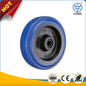 Roues en caoutchouc élastiques pour chariot industriel robuste, 100mm, 3/4/5/6/8 pouces, serrure à roulettes, type européen - Product Image 4