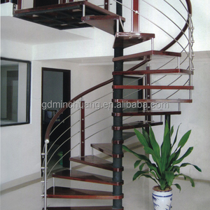Miglior prezzo offerta produttore scale in legno curvo a spirale in acciaio inossidabile