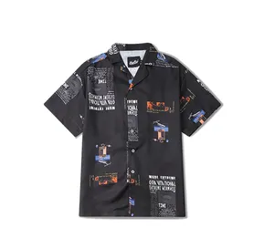 Hip-hop oversized printing shirts men plus 3XL size cotton/ poly club factory shirts