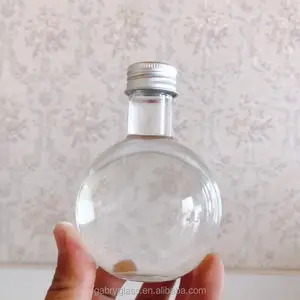 Wholesale Ball Shape Clear Glass 200ml 6oz Beverage Bottle Juice