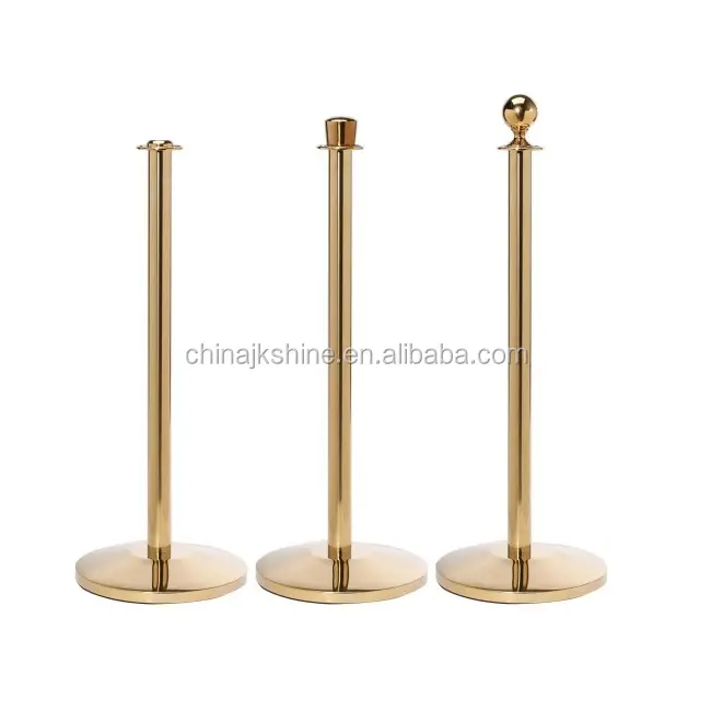 Elegant Good Quality Queue Railing Post Stanchions Metal Lobby Stand Barriers and Ropes For Hotel